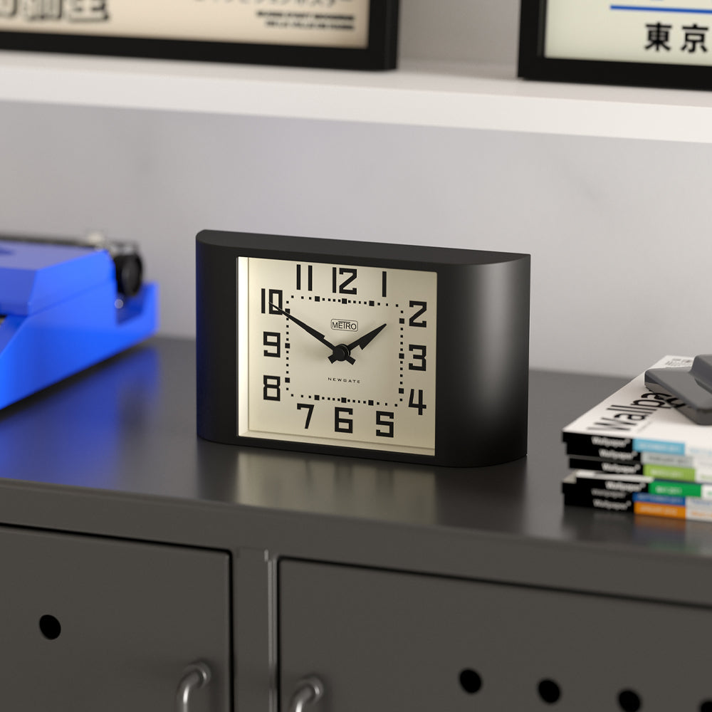 Newgate Mini Metro Mantel Clock-Black