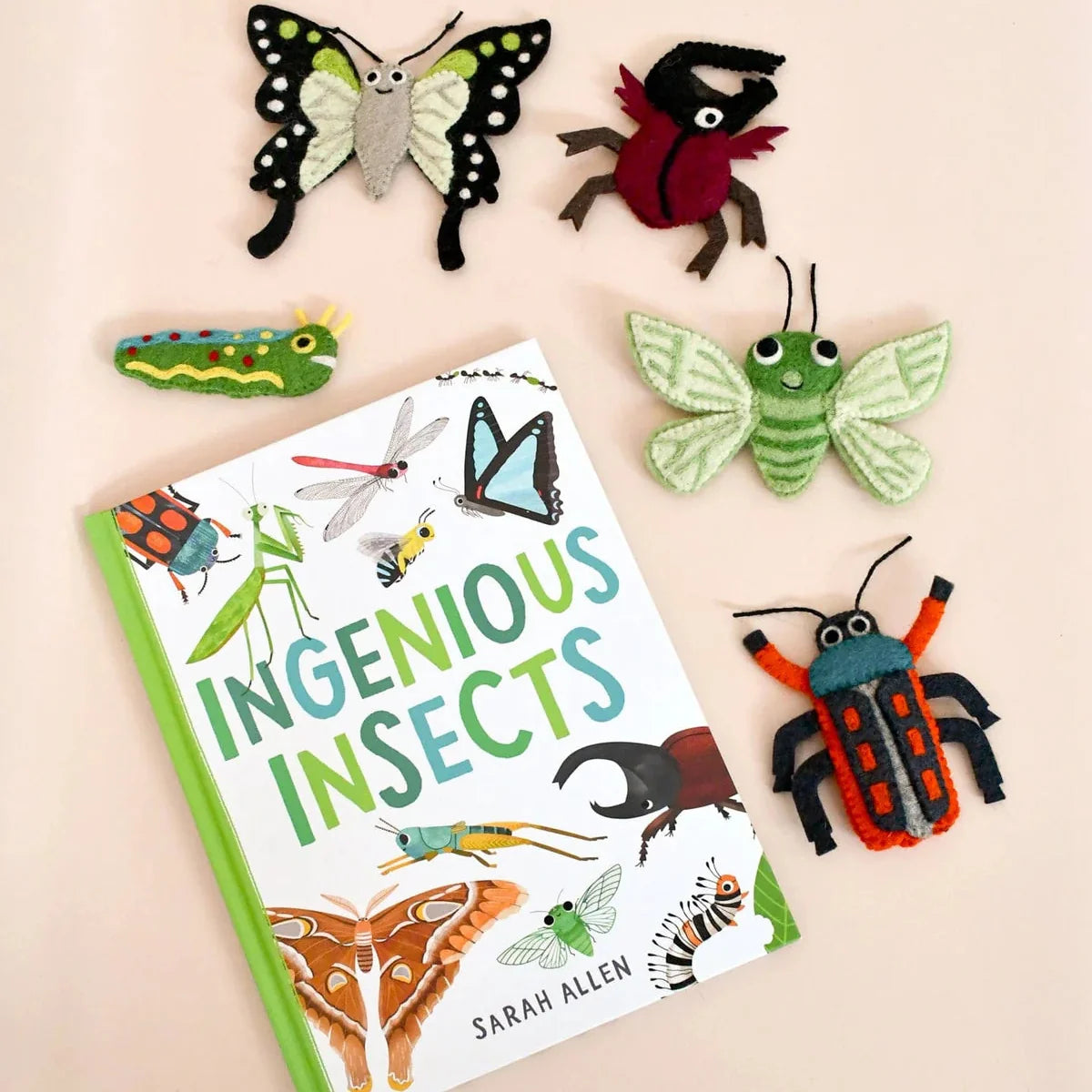 Ingenious Insects Finger Puppets and Book Set by Sarah Allen Pretend and Imaginative Play 3yrs+