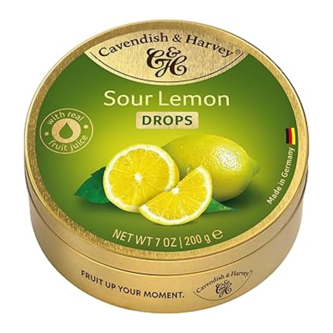 Cavendish & Harvey Travel Tin - Sour Lemon Drops 200g