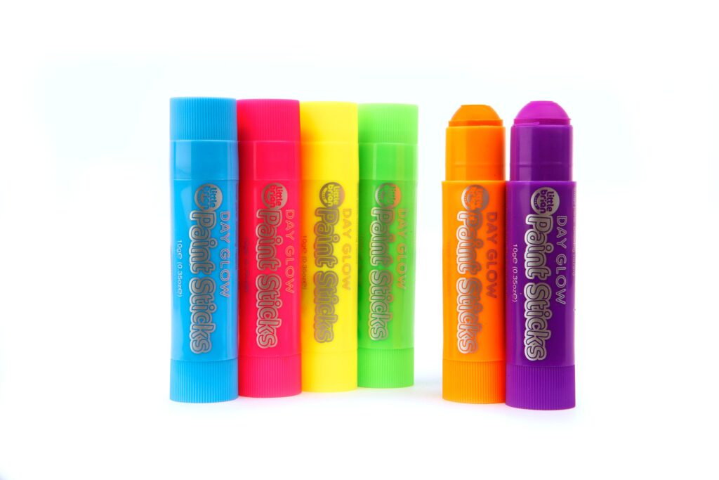 Little Brian Paint Sticks Day Glow 6 Pack Art and craft for kids 3yrs+