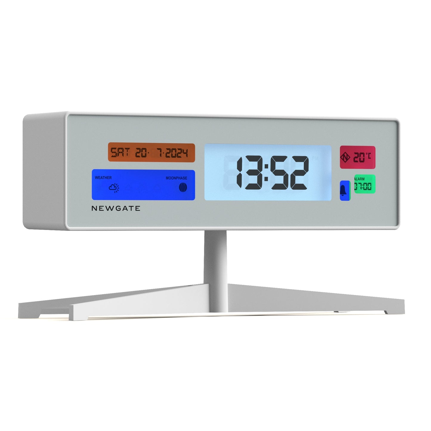 Supergenius Lcd Alarm Clock Matte White