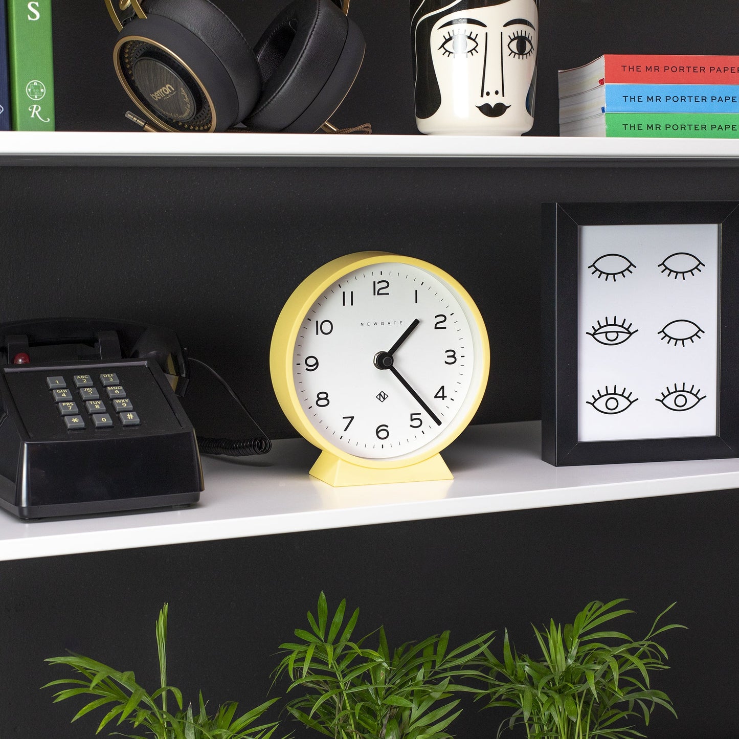 M Mantel Clock Cheeky Yellow