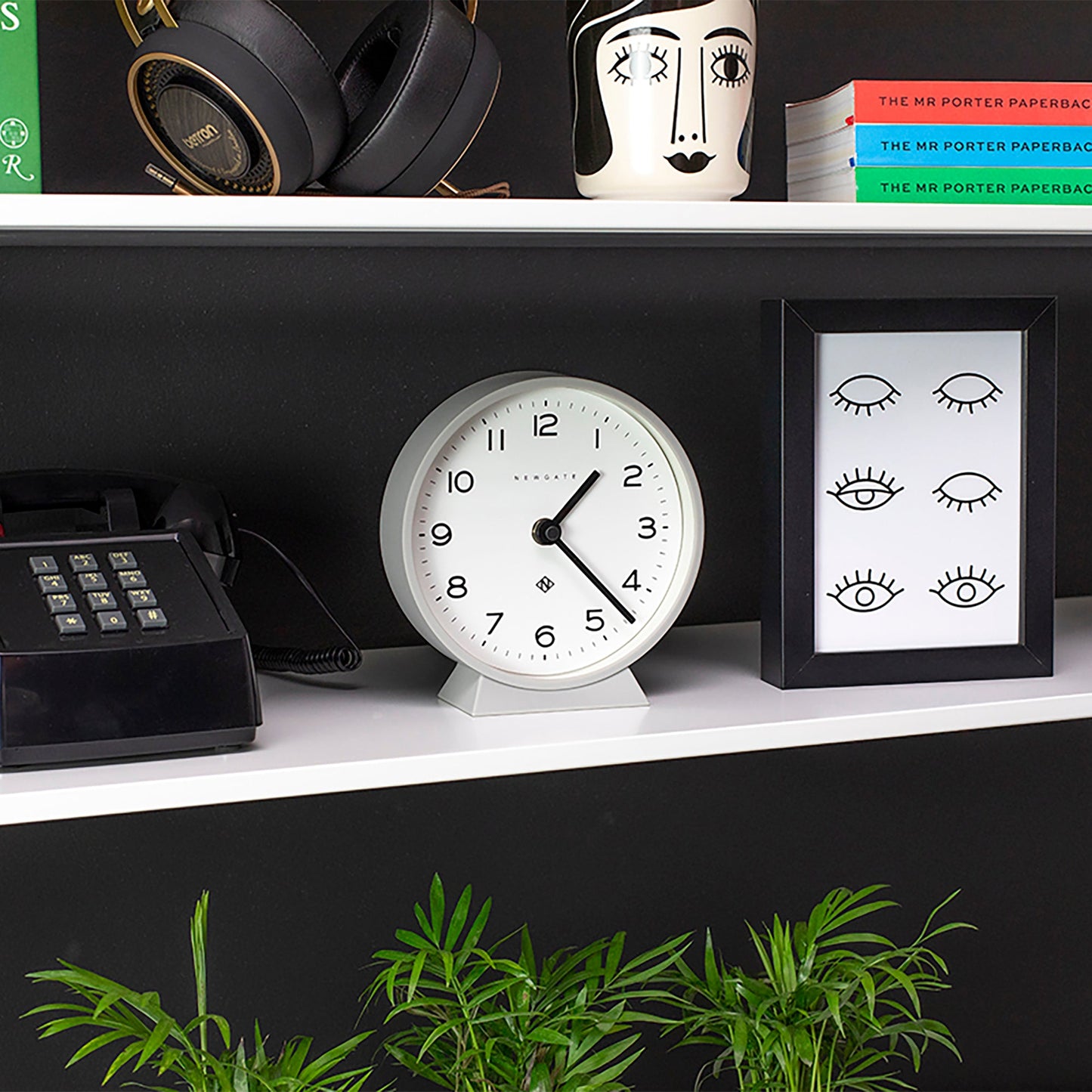 M Mantel Clock Posh Grey