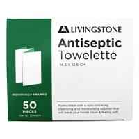 Livingstone Antiseptic Towelette Wipe 14.5 x 12.6cm 50 Pieces/Box