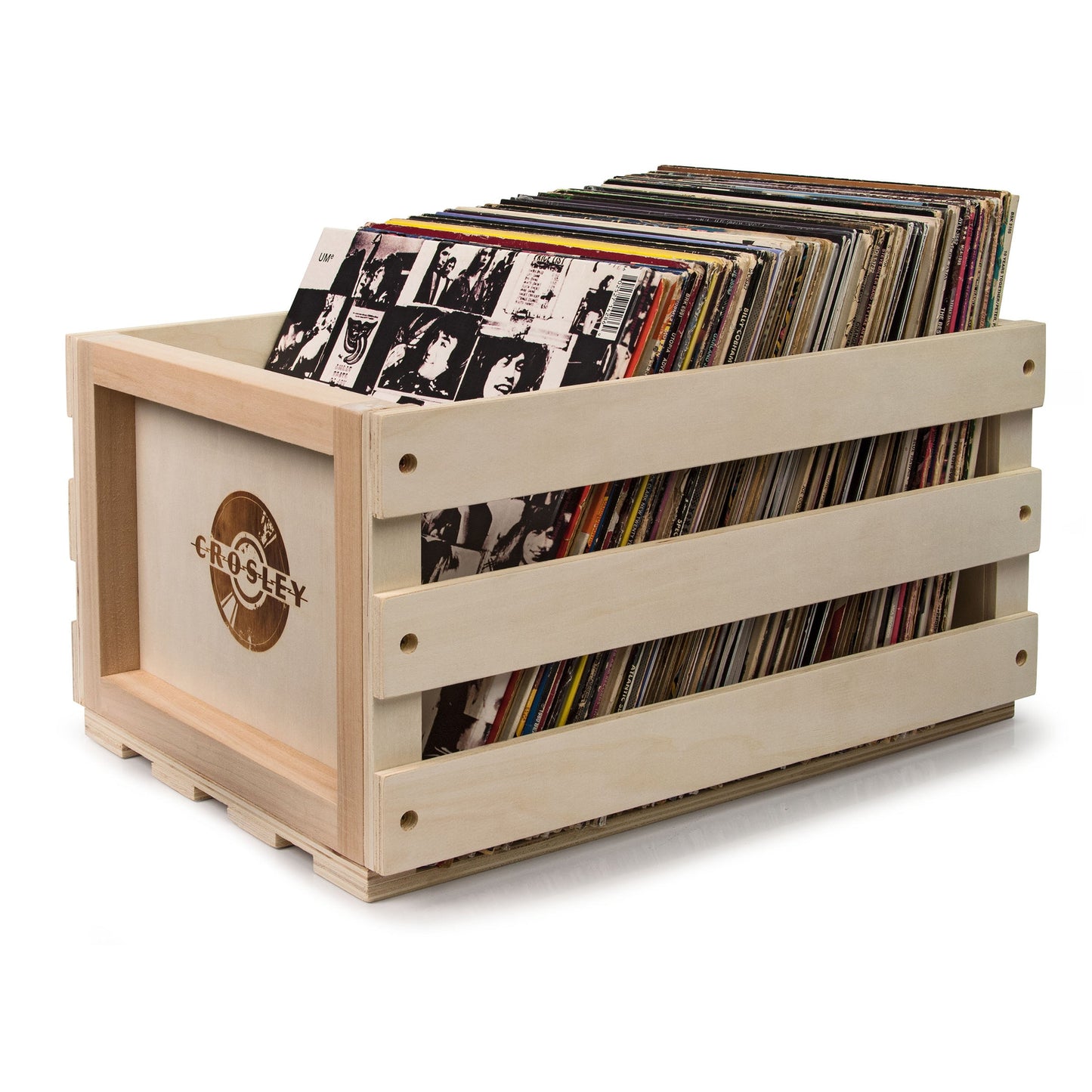 Record Storage Crate & Nirvana MTV Unplugged Vinyl Album Bundle