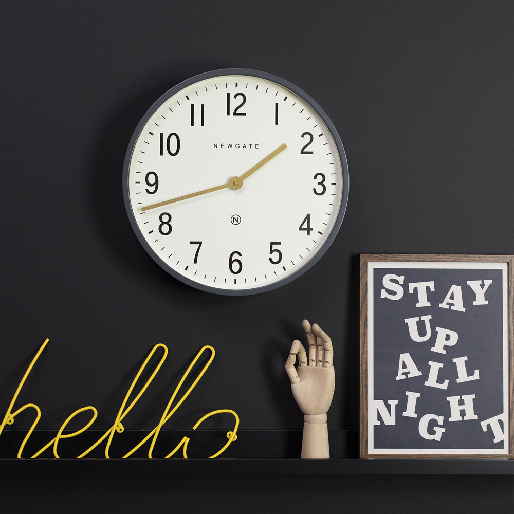 Mr Edwards Clock Matte Blizzard Grey