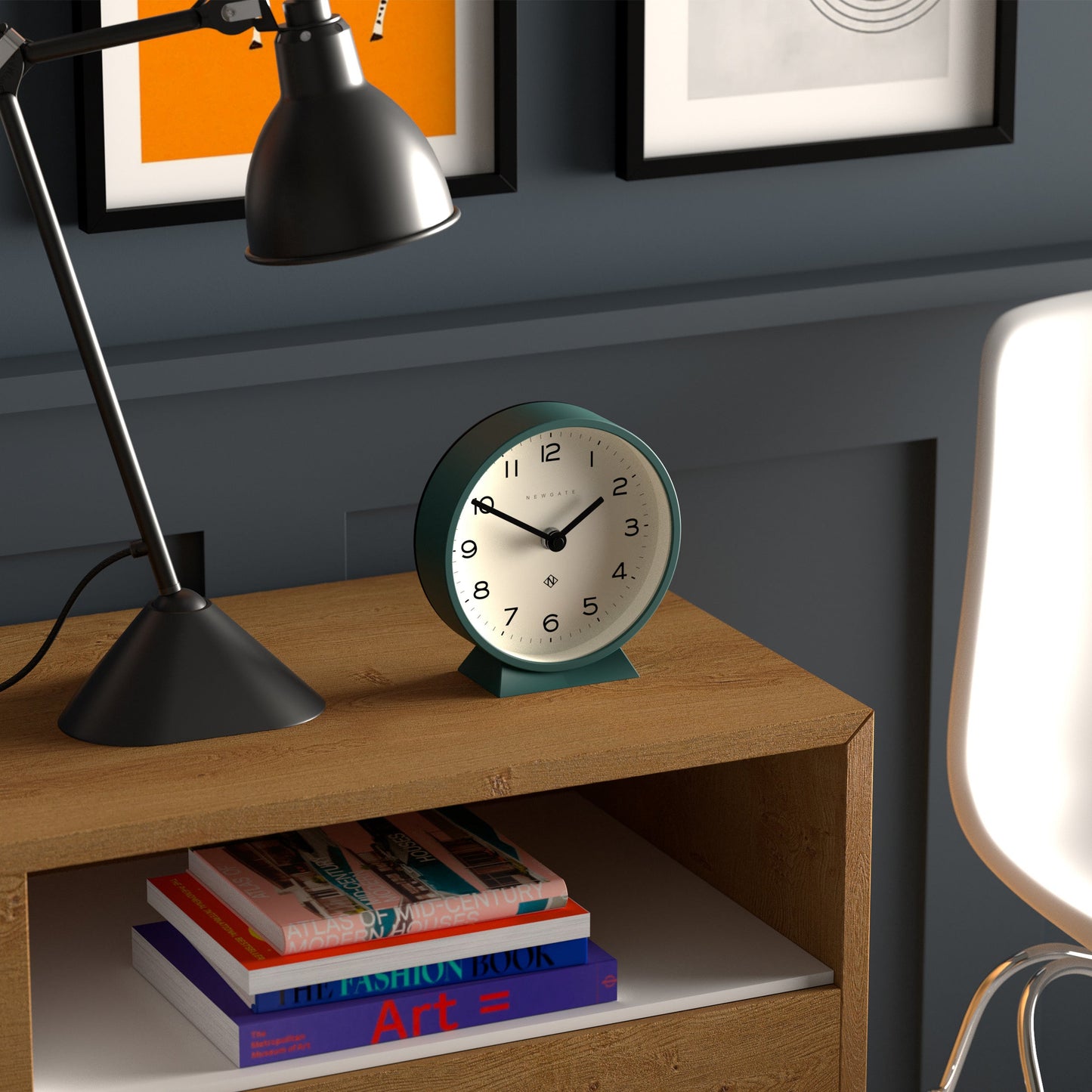 M Mantel Clock Green