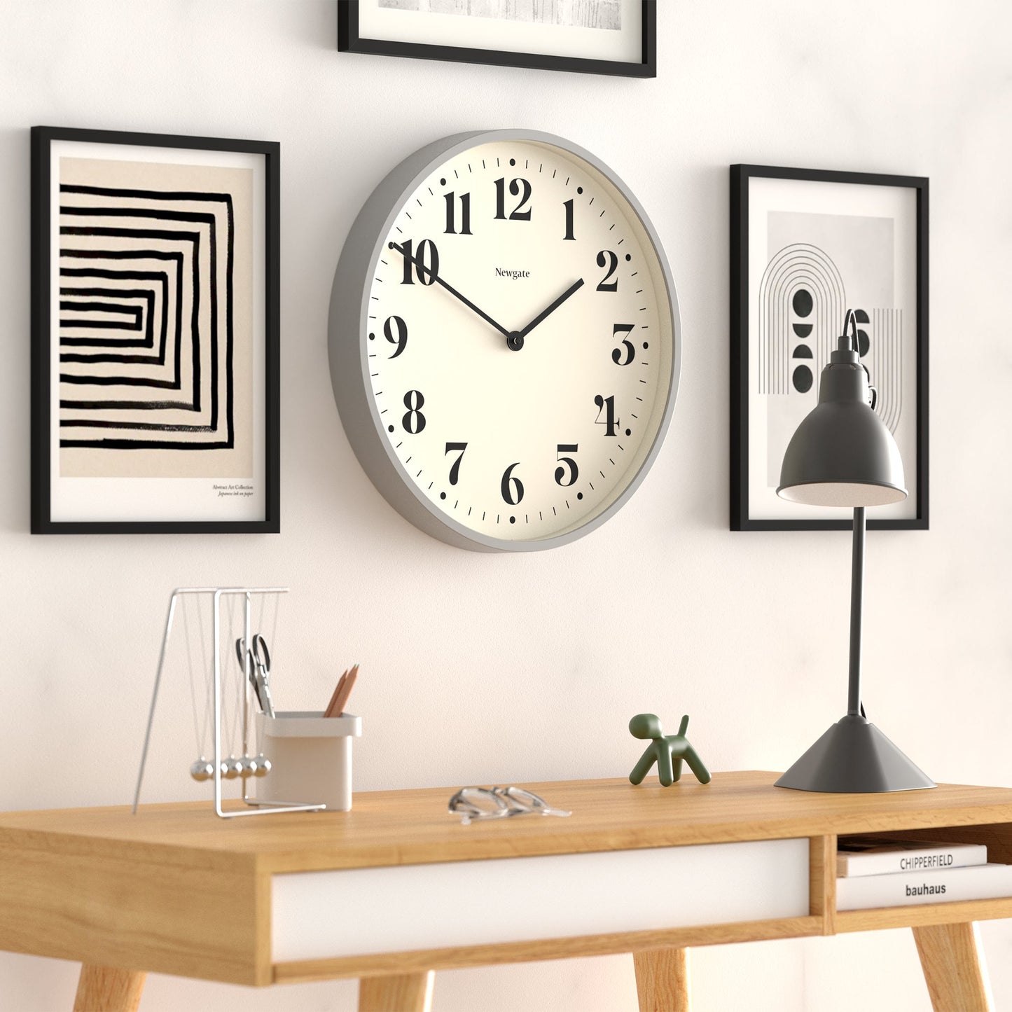 Number Two Wall Clock Matte Posh Grey