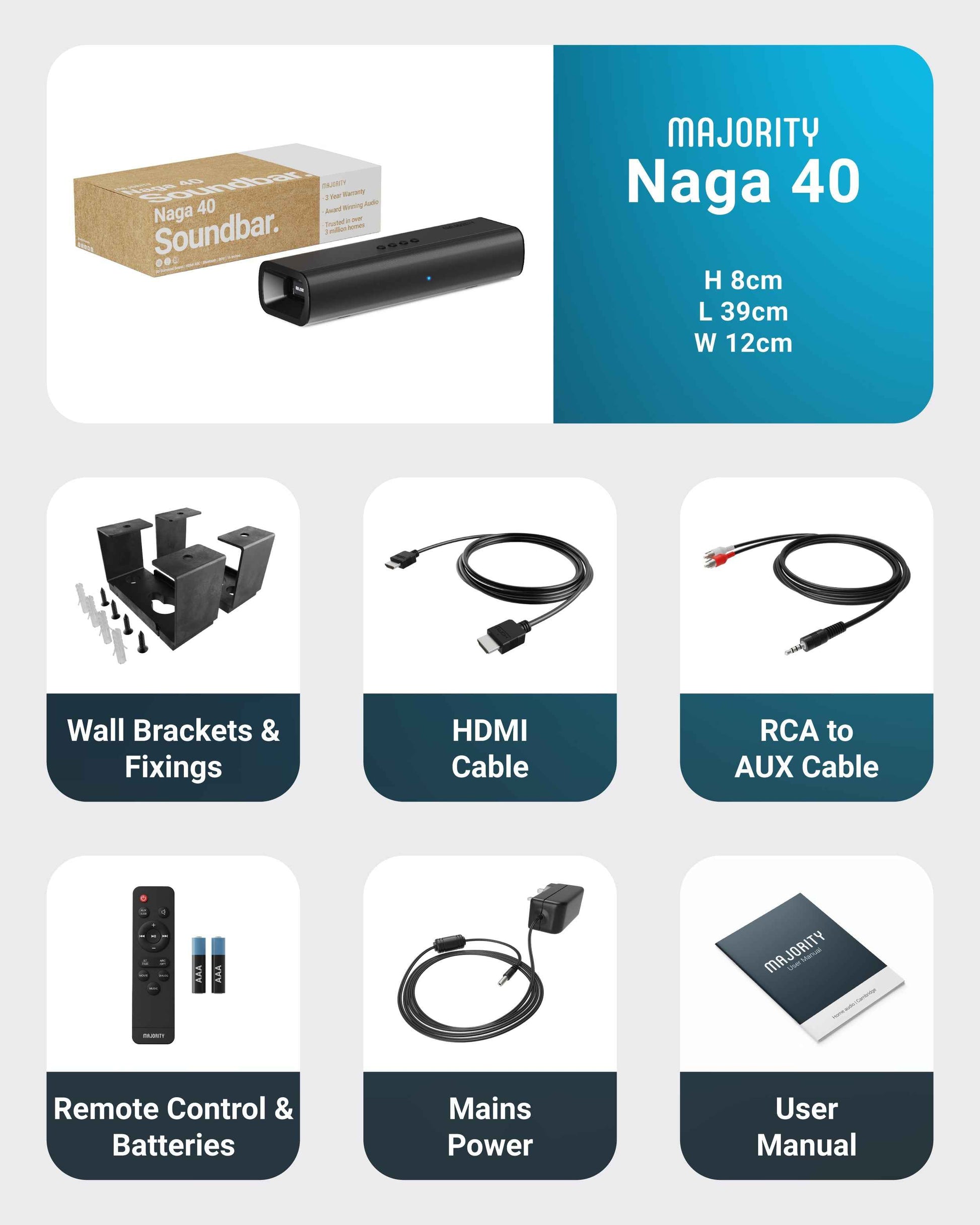 Majority Naga 40 Soundbar