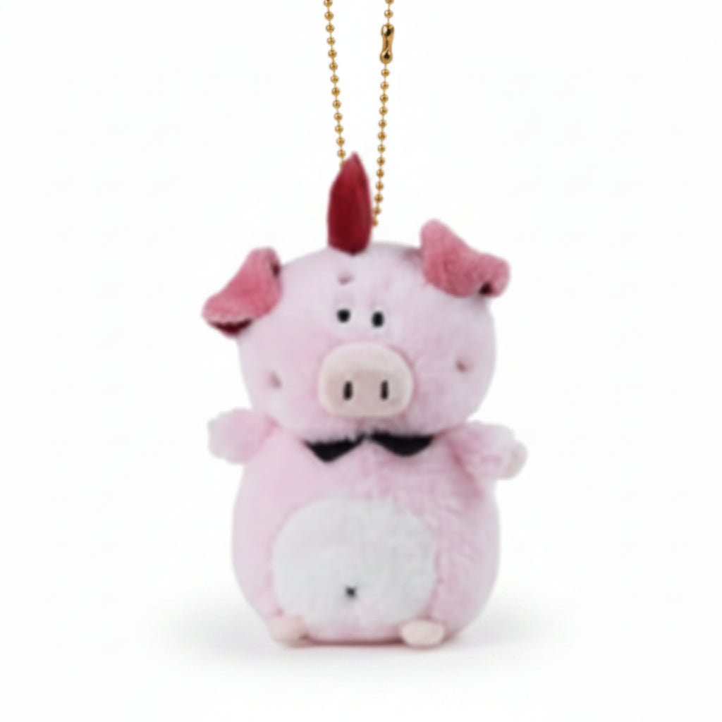 Glee Beanx – Chubby Series Keycharm - Punky the Punk Pig 13cm