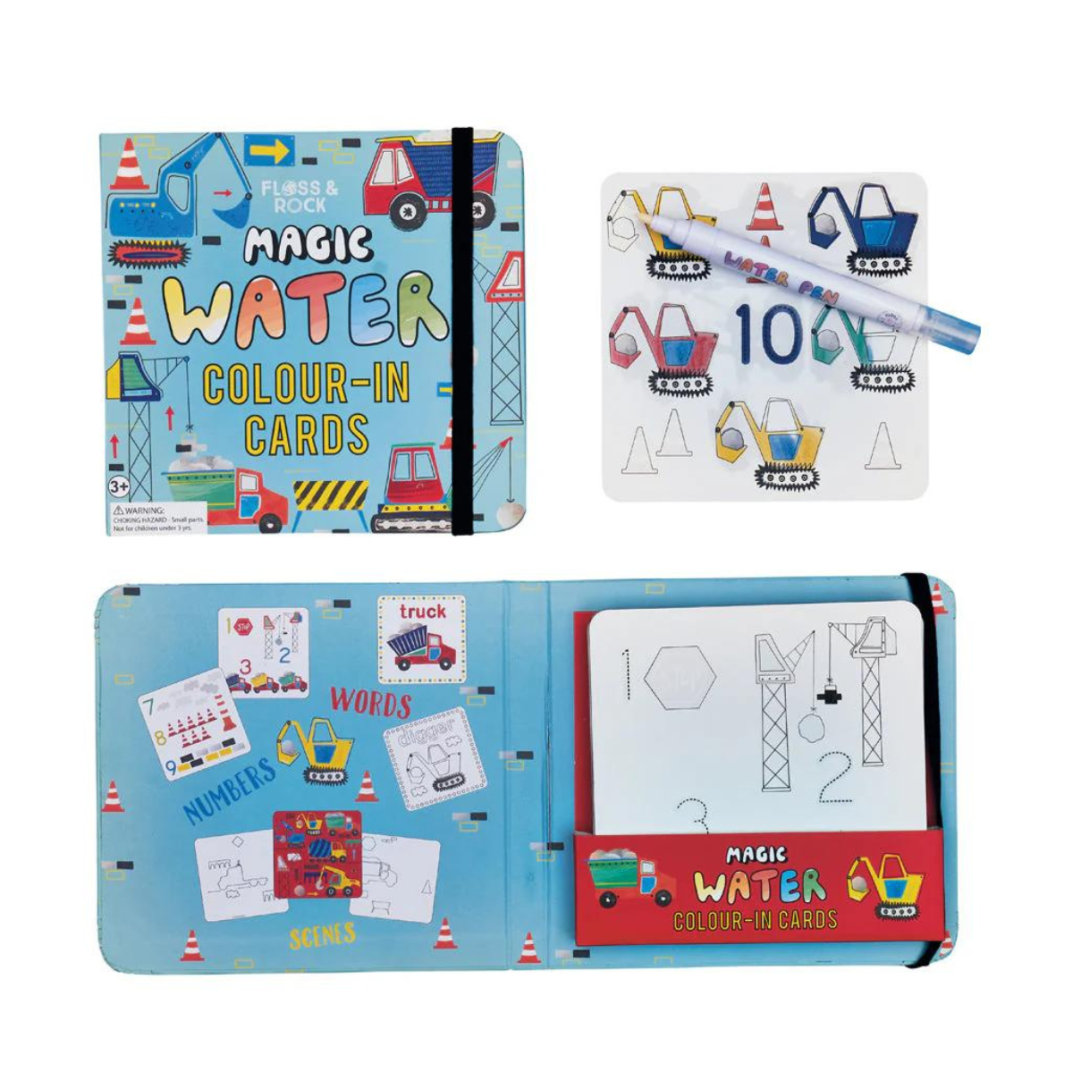 Floss & Rock Colour Magic Water Colouring Construction Interactive Book Art and craft for kids Travel Toys Car Sensory Toys Retired 3yrs+