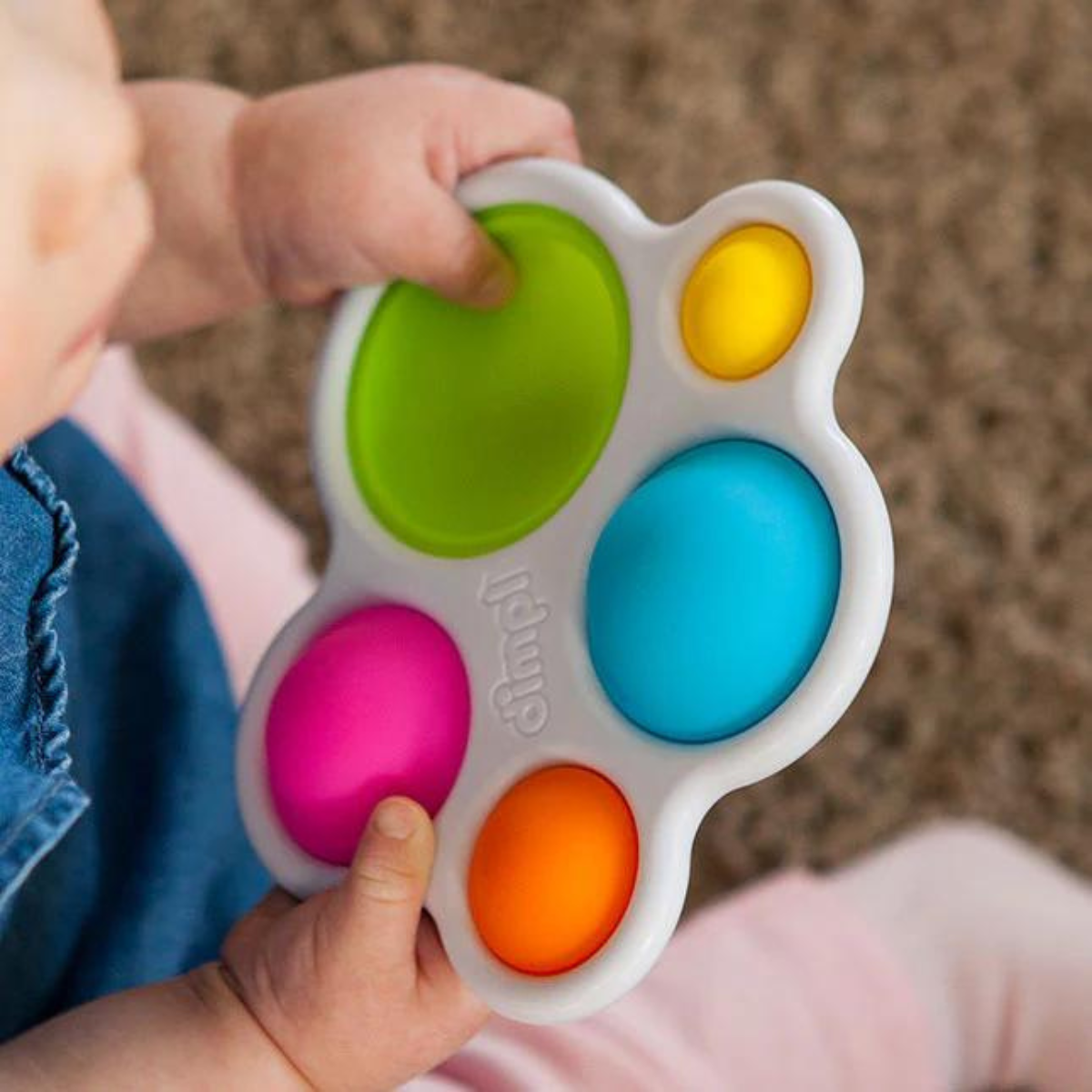 Fat Brain Toys Dimpl Pop it Travel Fidget Toys Sensory Toys for Baby Gifts Idea Best Seller 10m+