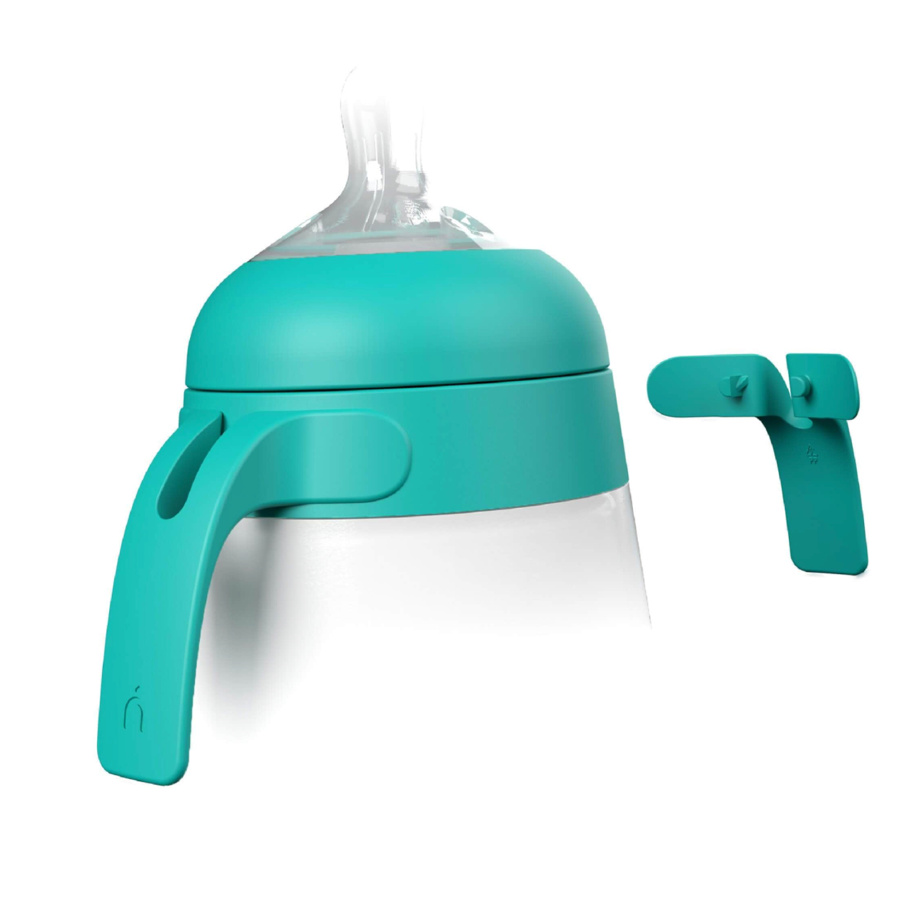 Nanobébé Silicone Bottle Handles - Twin Pack Color Grey