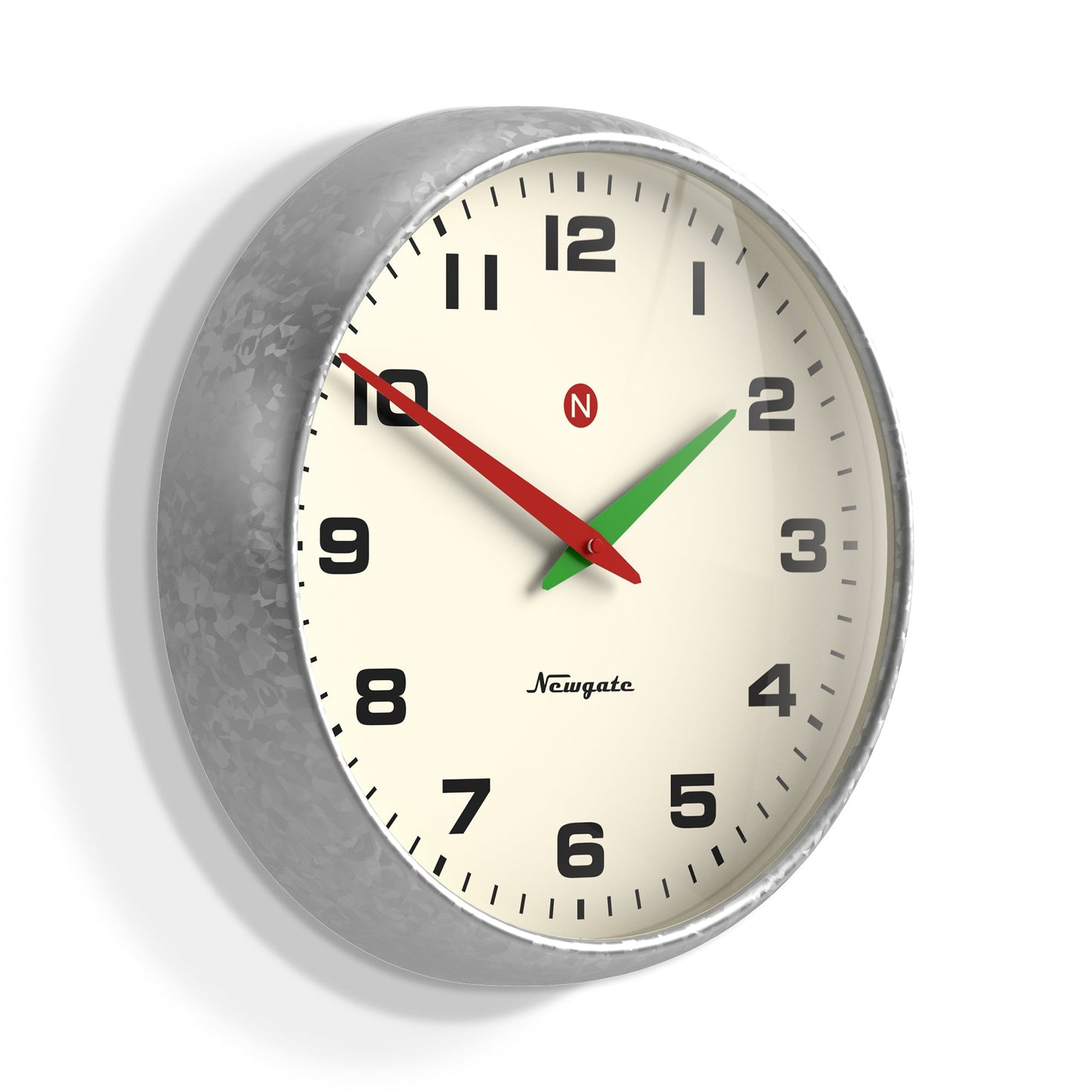 Superstore Wall Clock Alpha Dial Galvanised