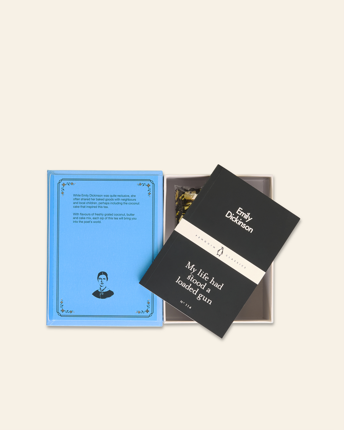 T2 x Penguin Books – Emily Dickinson's Coconut Cake 100g Loose Leaf