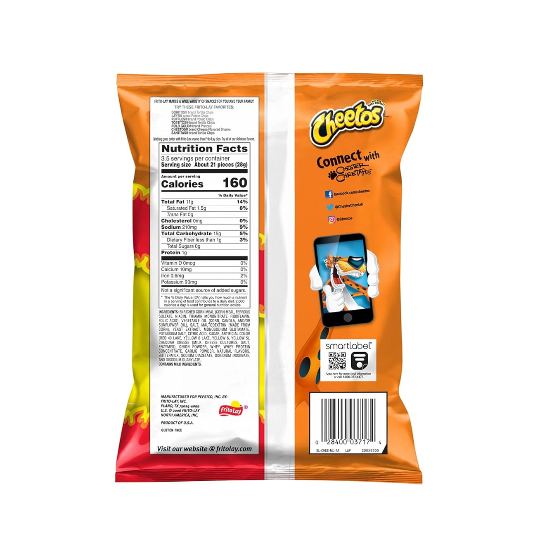 Cheetos Flamin Hot Crunchy - 99.2g
