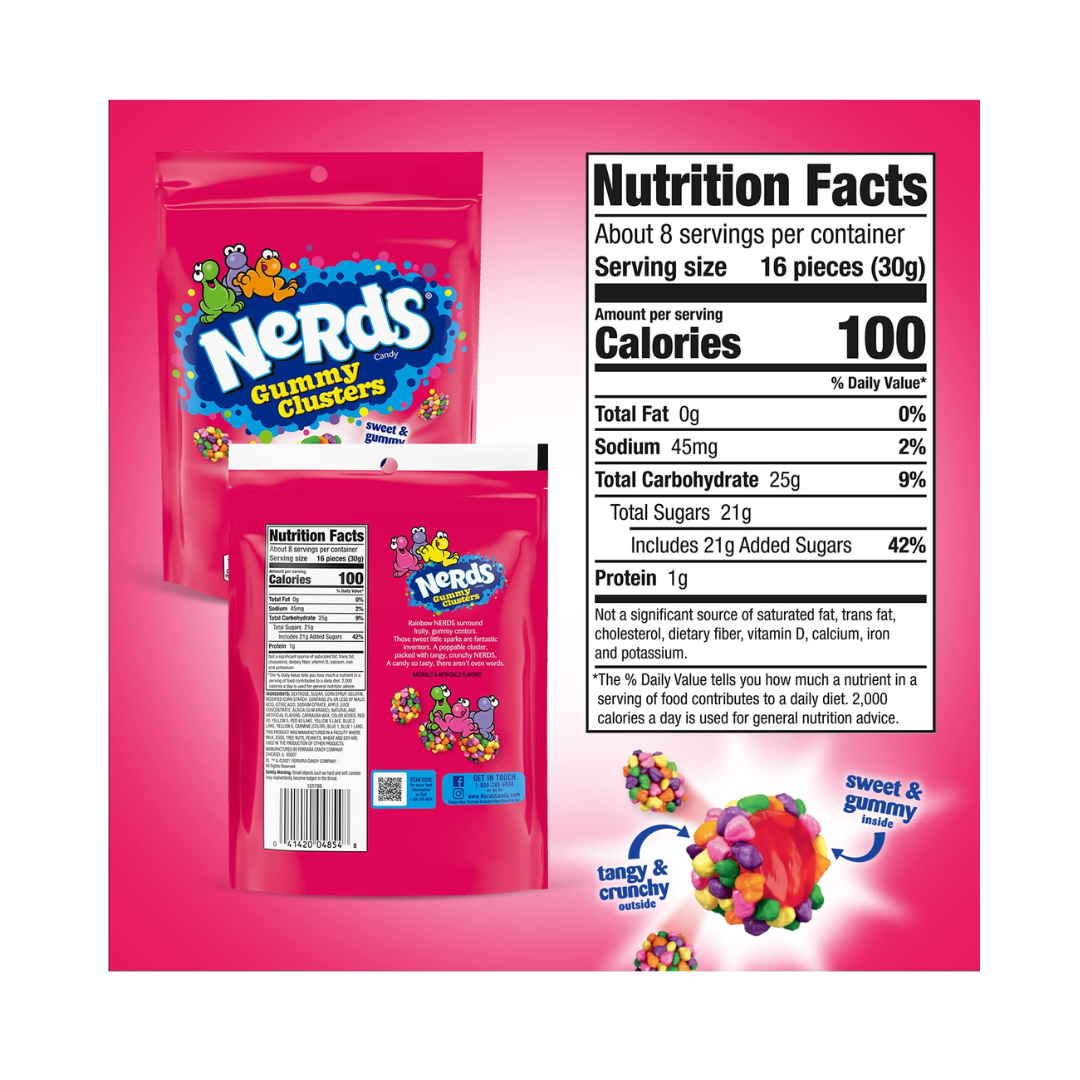 Rainbow Nerds Gummy Clusters - 141g