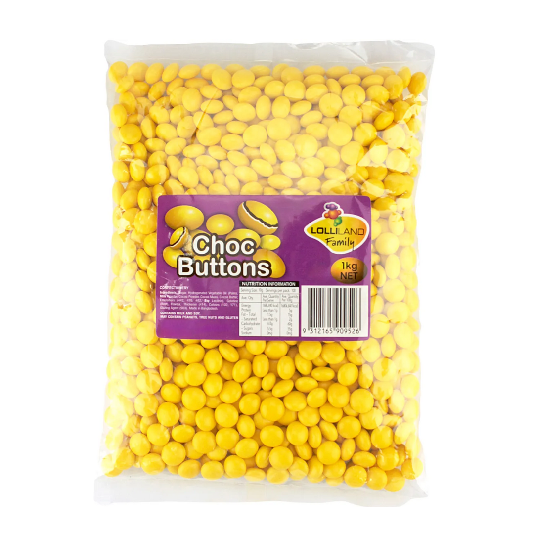 Yellow Chocolate Buttons 1kg