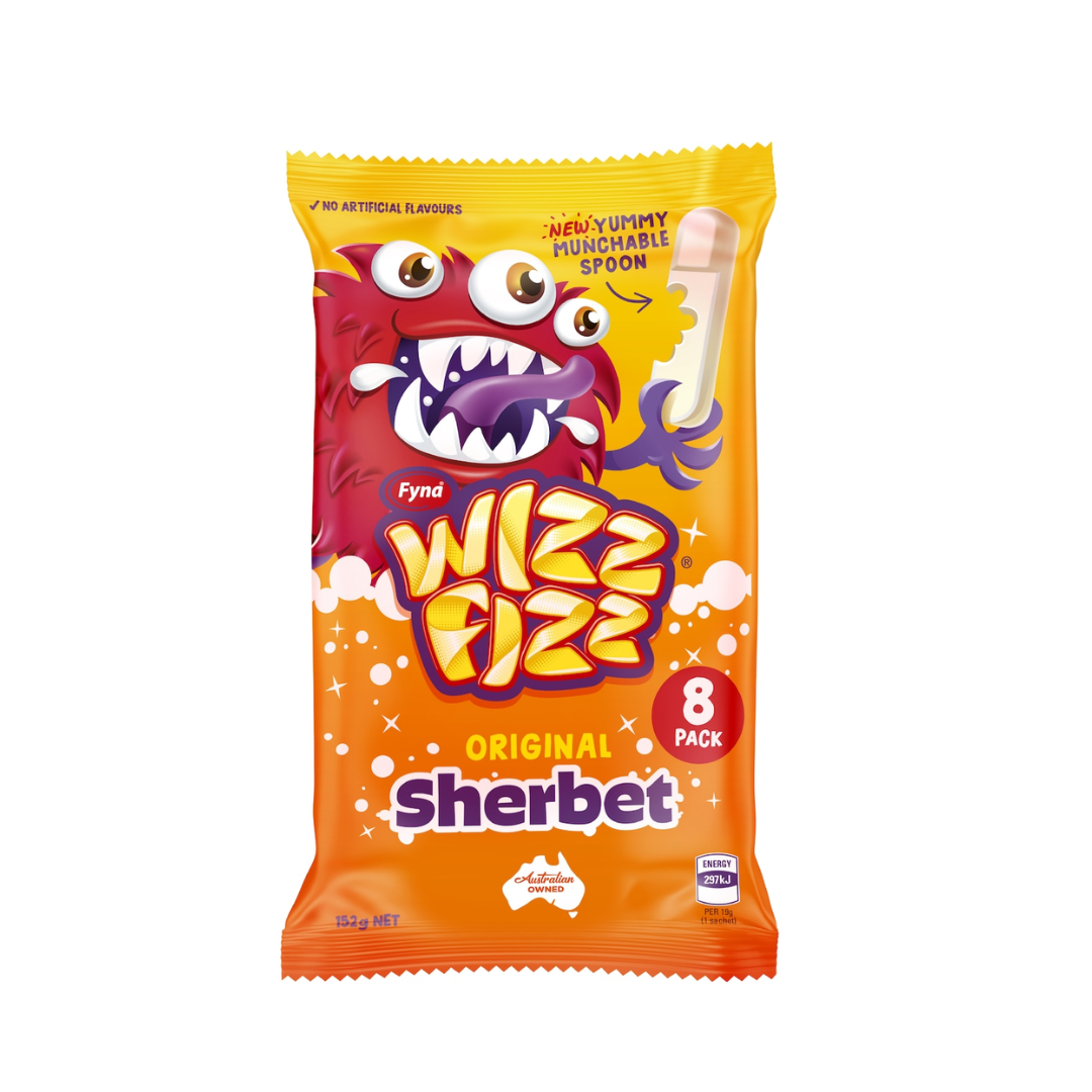 Wizz Fizz Original Sherbet 8 pack + Munchable Spoon