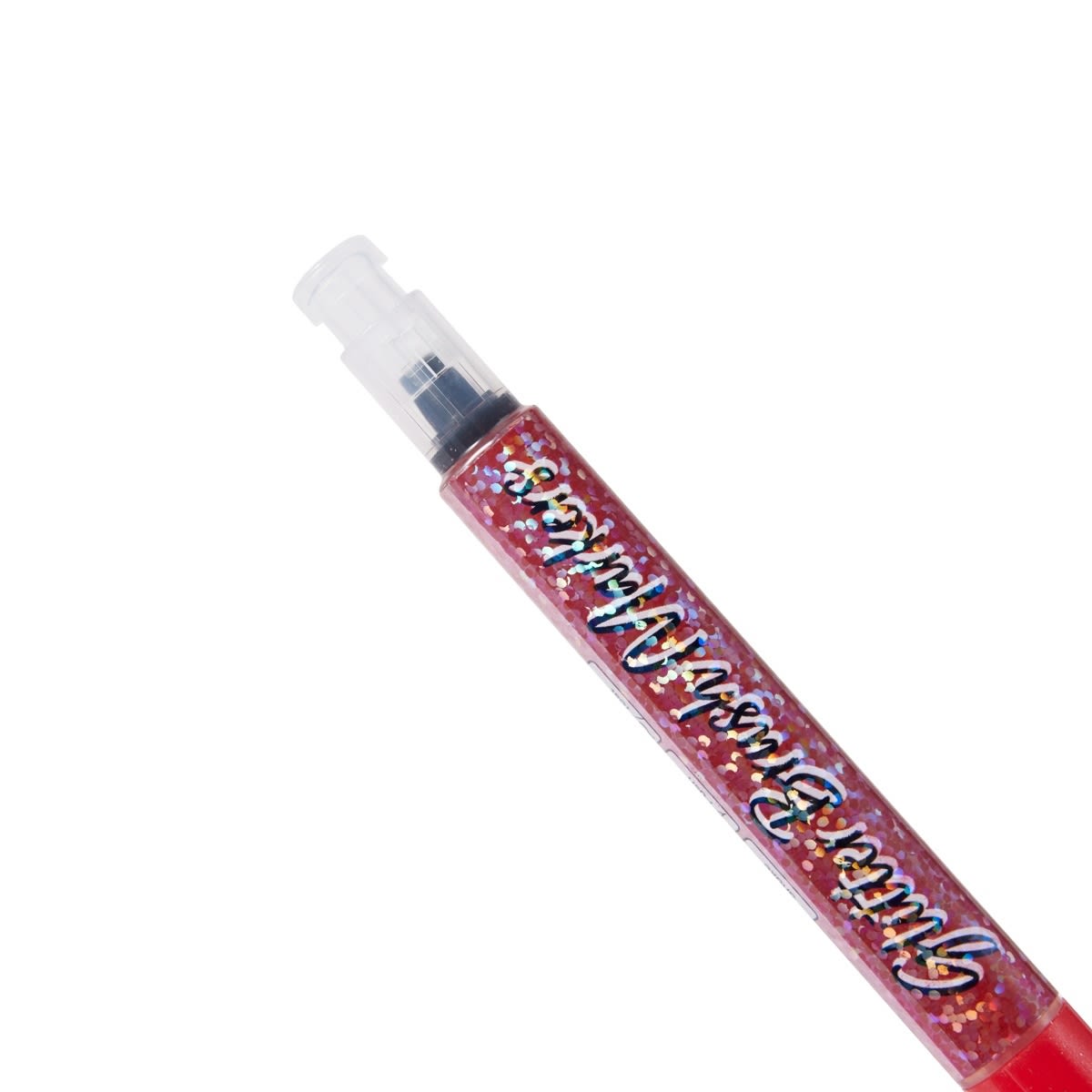 4 Pack Glitter Brush Markers - Pink