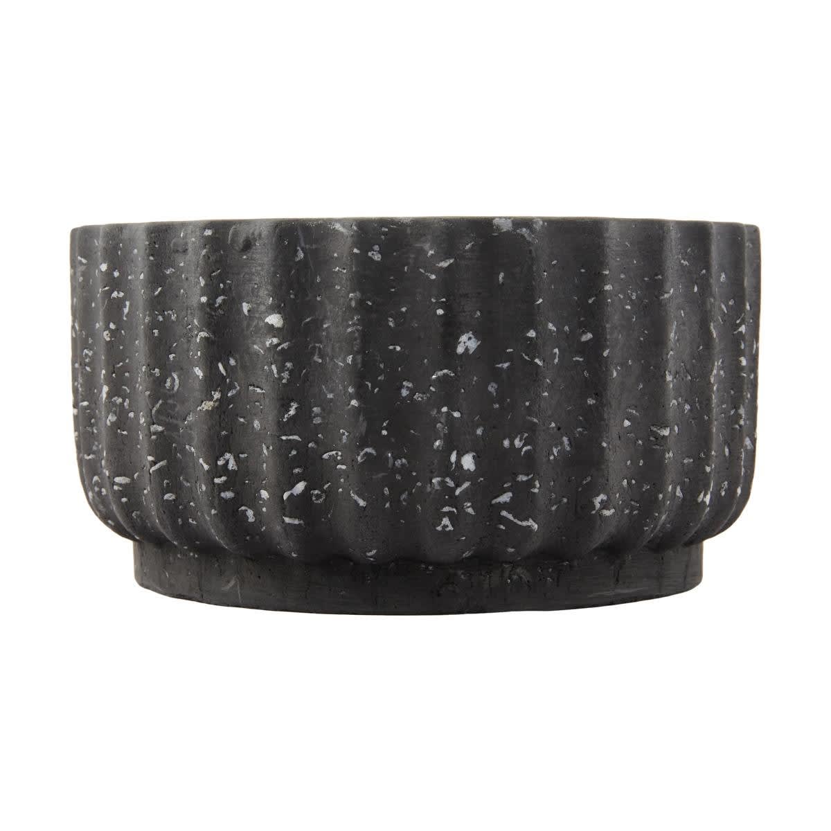 Caramel & Vanilla Black Terrazzo Wave Candle