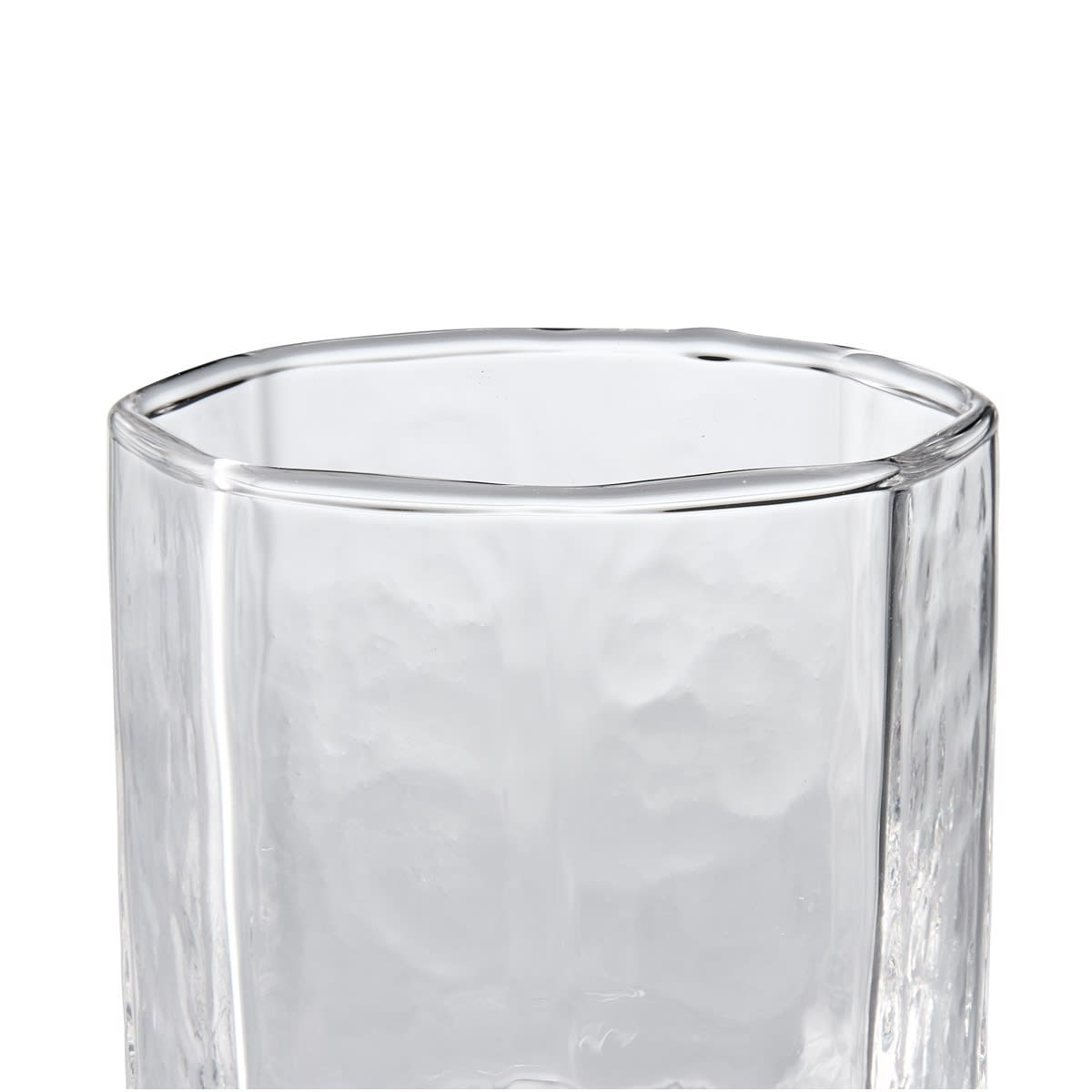 6 Clear Octagon Tumbler Glasses