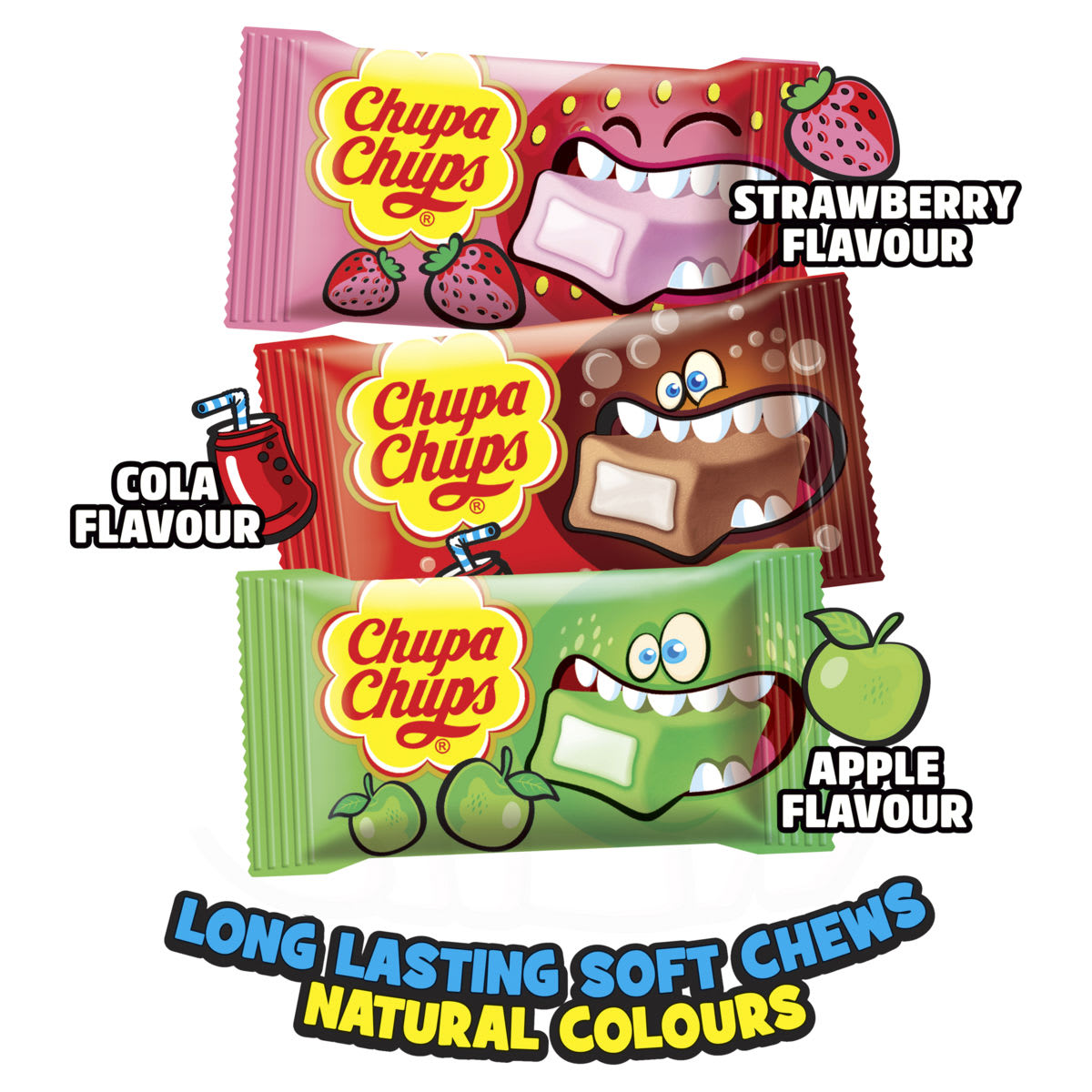 50 Pack Chupa Chups Incredible Chew Share Bag 175g
