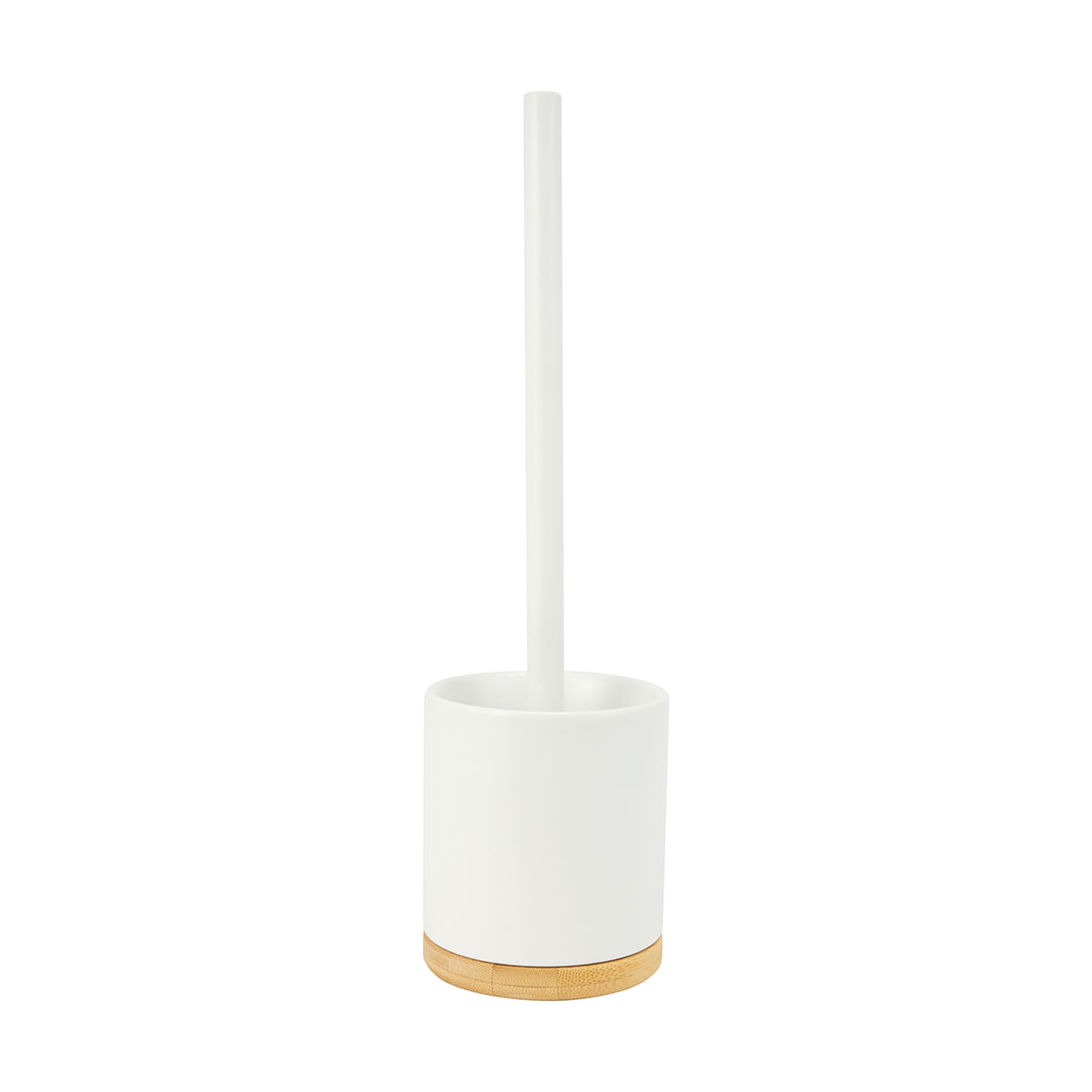 White and Bamboo Toilet Brush