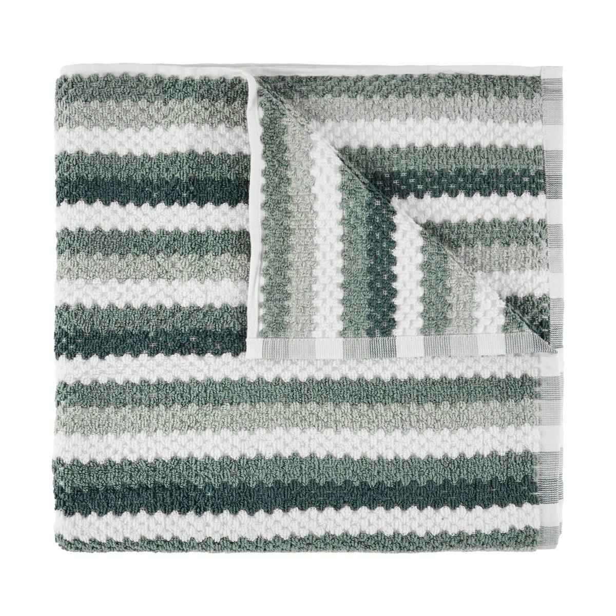 Multi Stripe Cotton Bath Towel - Teal