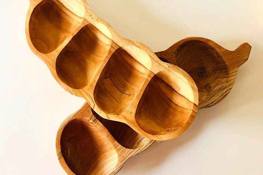 Papoose Wooden Tamarind Sorting Bowl Nature Play Tools Sensory Toys Best Seller 3yrs+