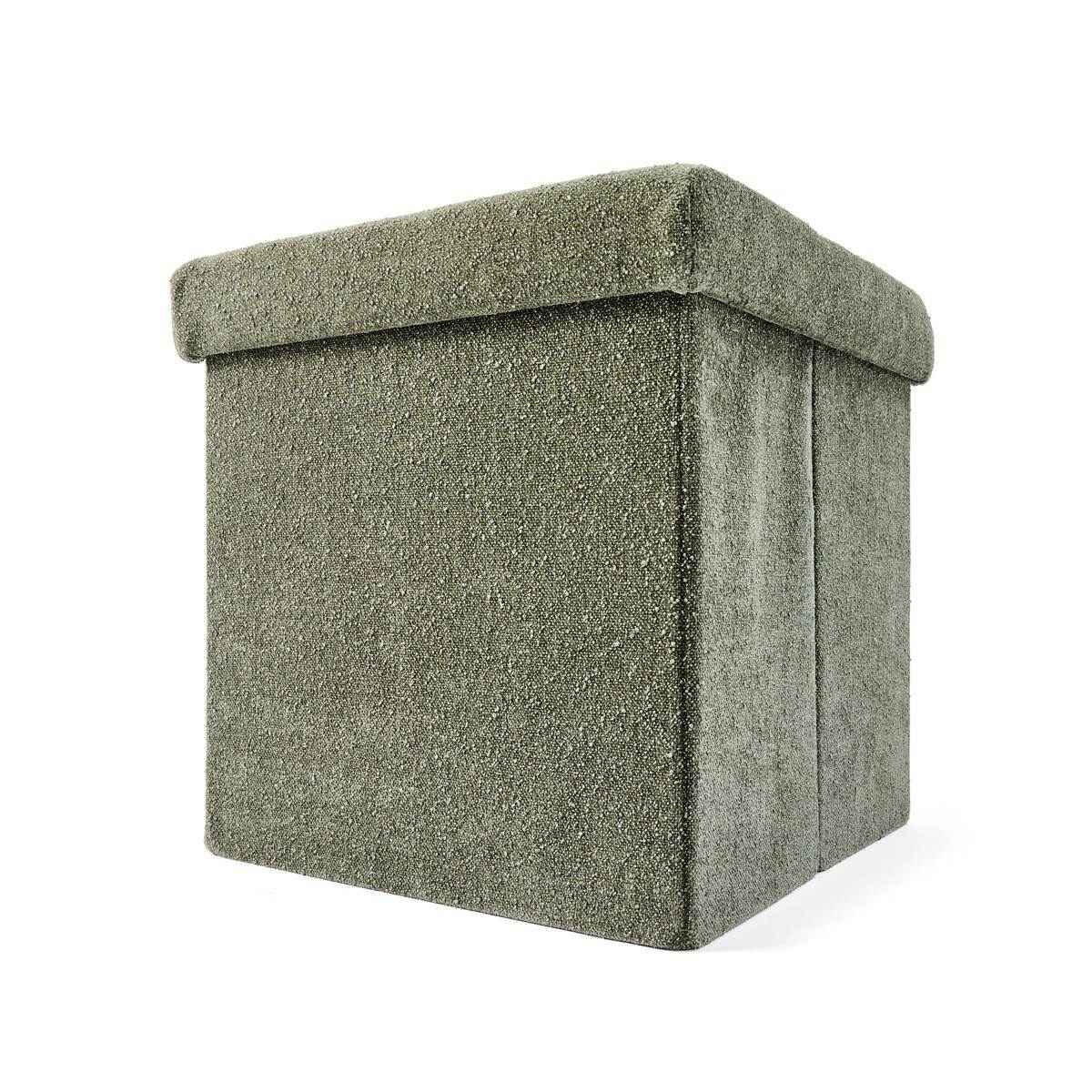 Square Storage Ottoman - Green