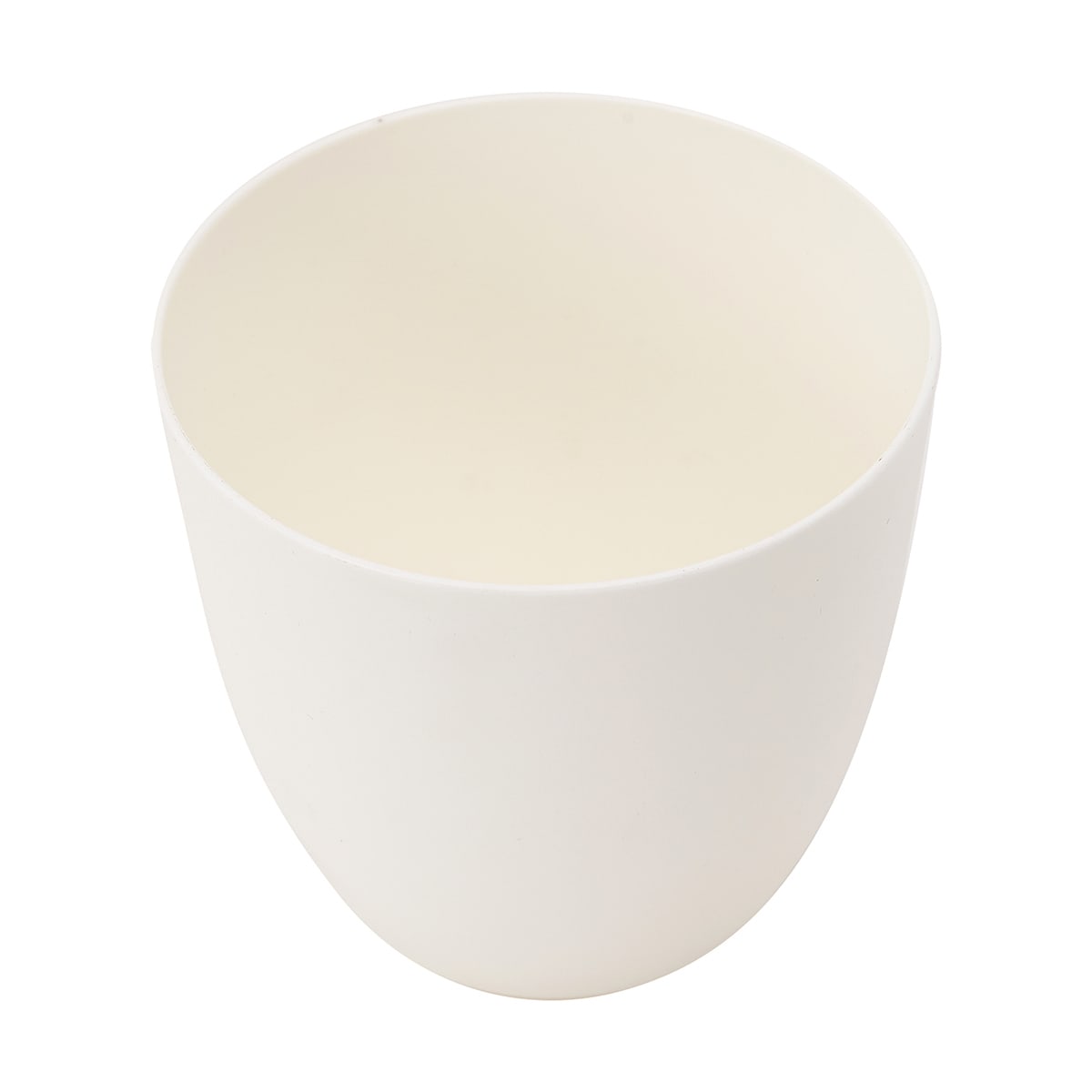 12cm Plastic Pot - White