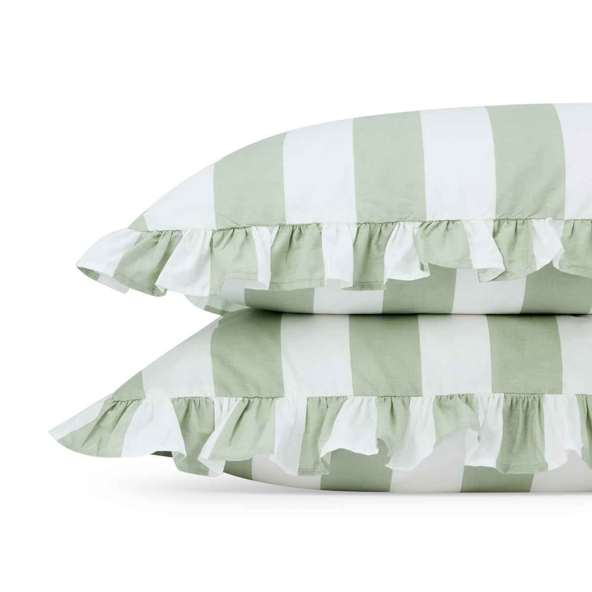 250 Thread Count Cotton Ruffle Sheet Set - Double Bed, Sage
