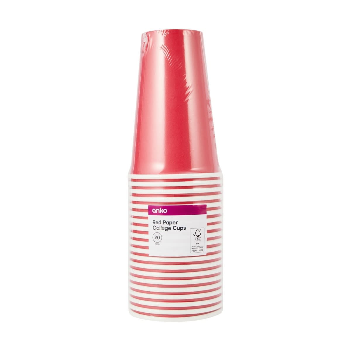 20 Pack College Paper Cups