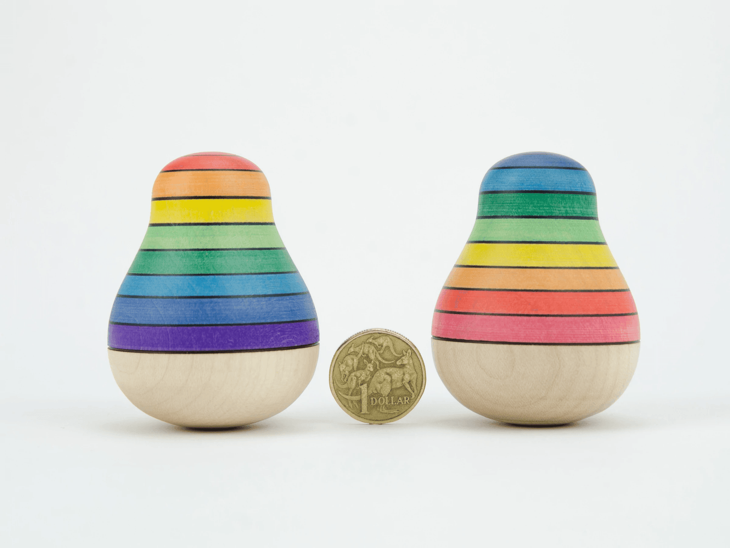 Mader Roly Poly Pear Rainbow Baby Toddler Toys Wooden Toys 8m+