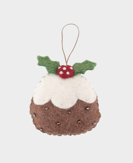 Pashom Felt Christmas tree Decor - Felt Pudding with Holly Pretend & Imaginative Play Toys Christmas Range 3yrs+