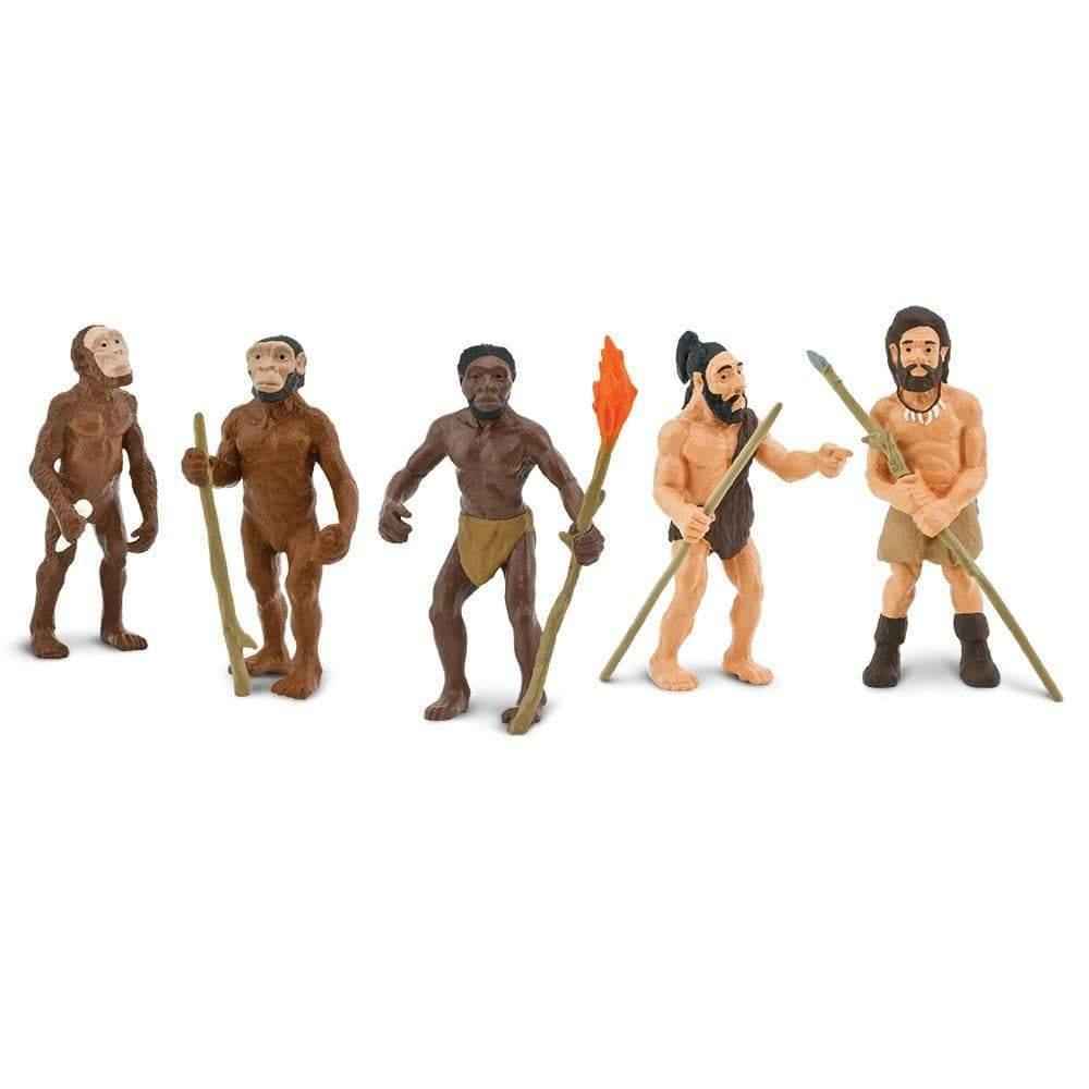 Set of 5 Evolution of Man Figurine by Safari Ltd Clearance 3yrs+