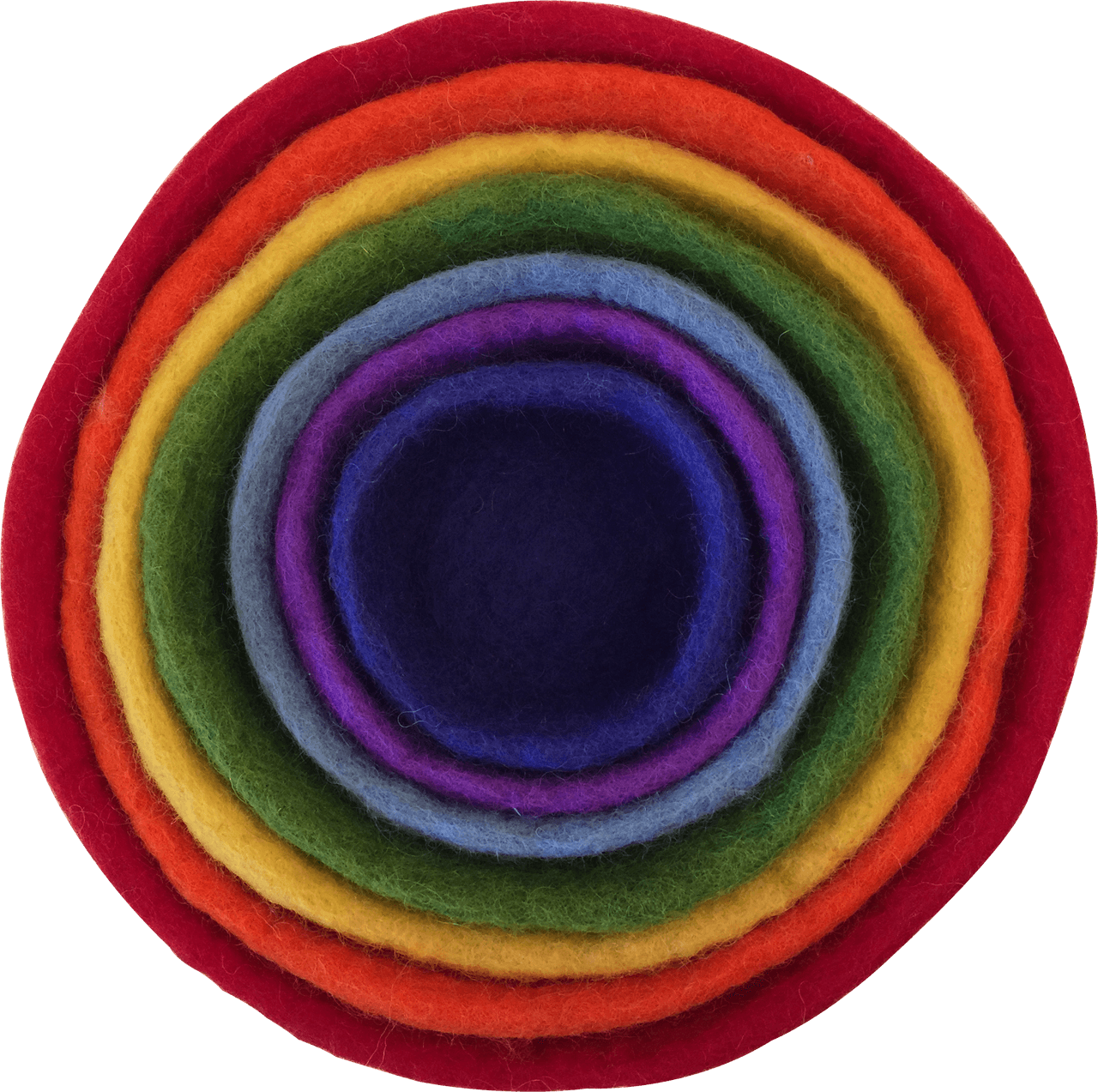 Papoose Felt Rainbow Nested Bowls Set of 7 Pretend and Imaginative Play School Range 3yrs+