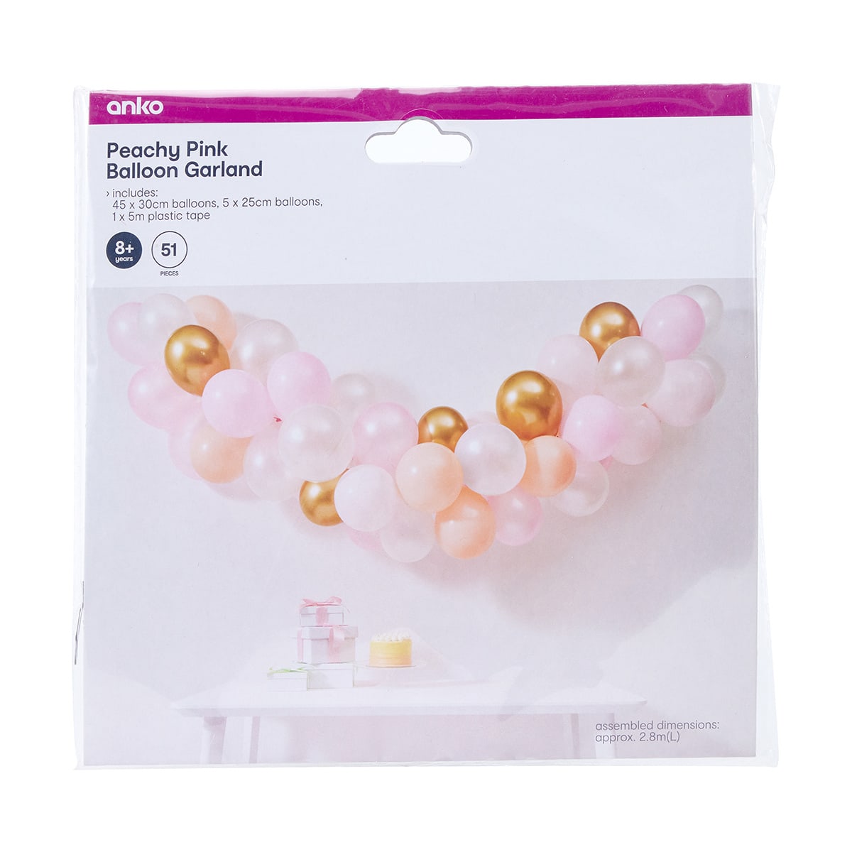 Peachy Pink Balloon Garland