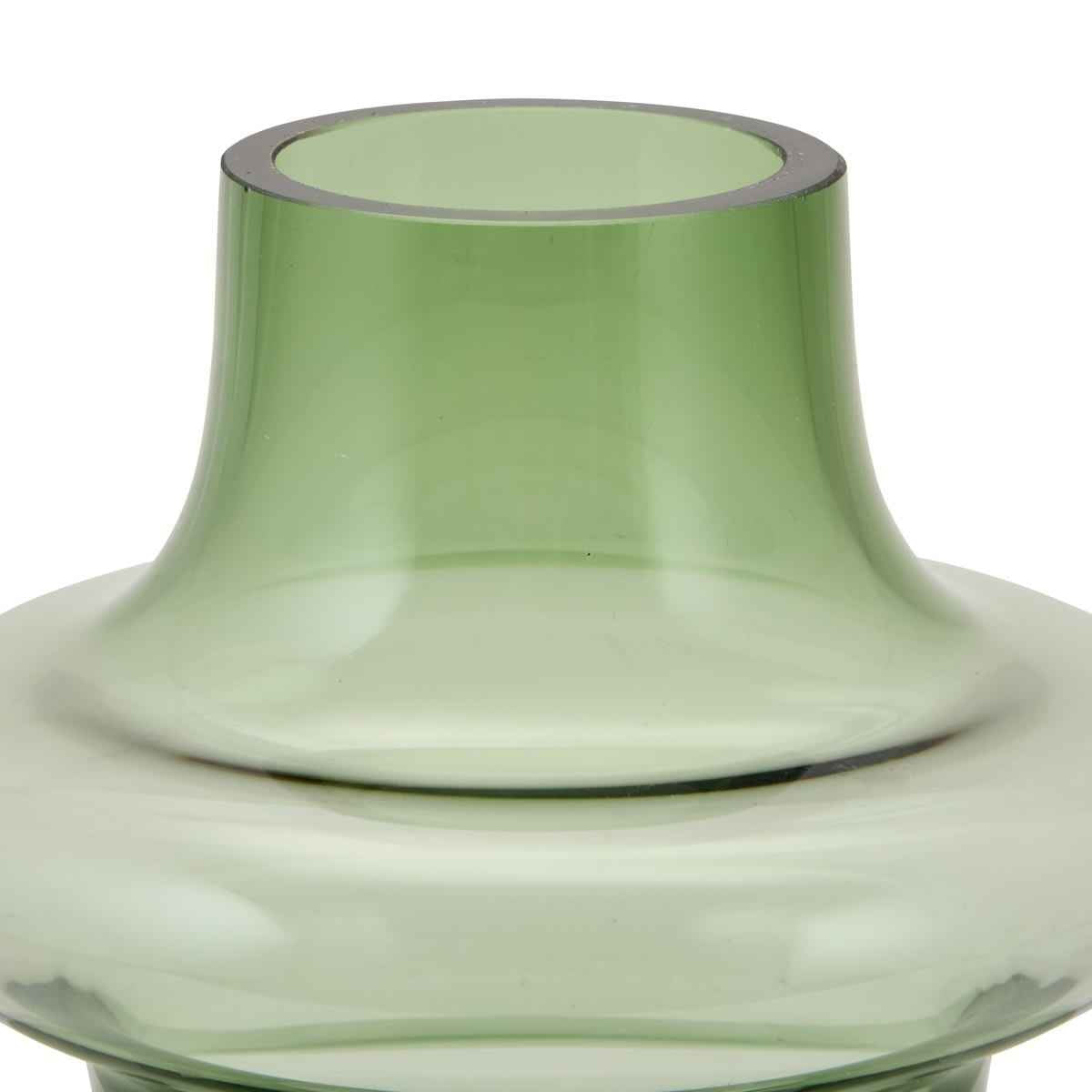 Green Glass Bubble Vase