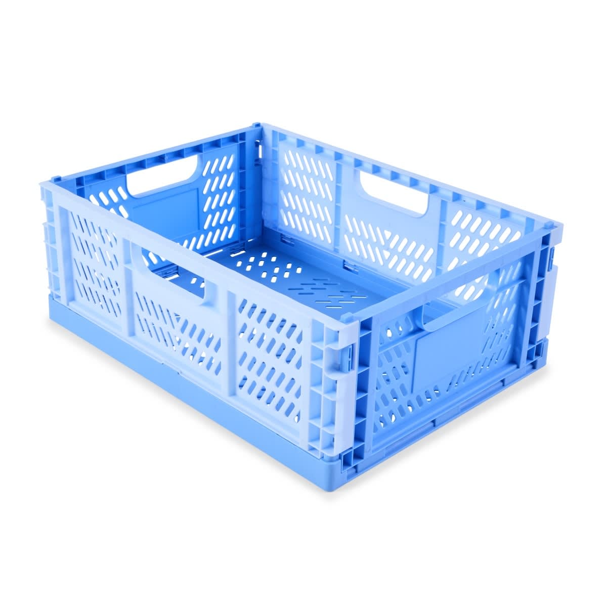 15L Collapsible Crate - Medium, Blue