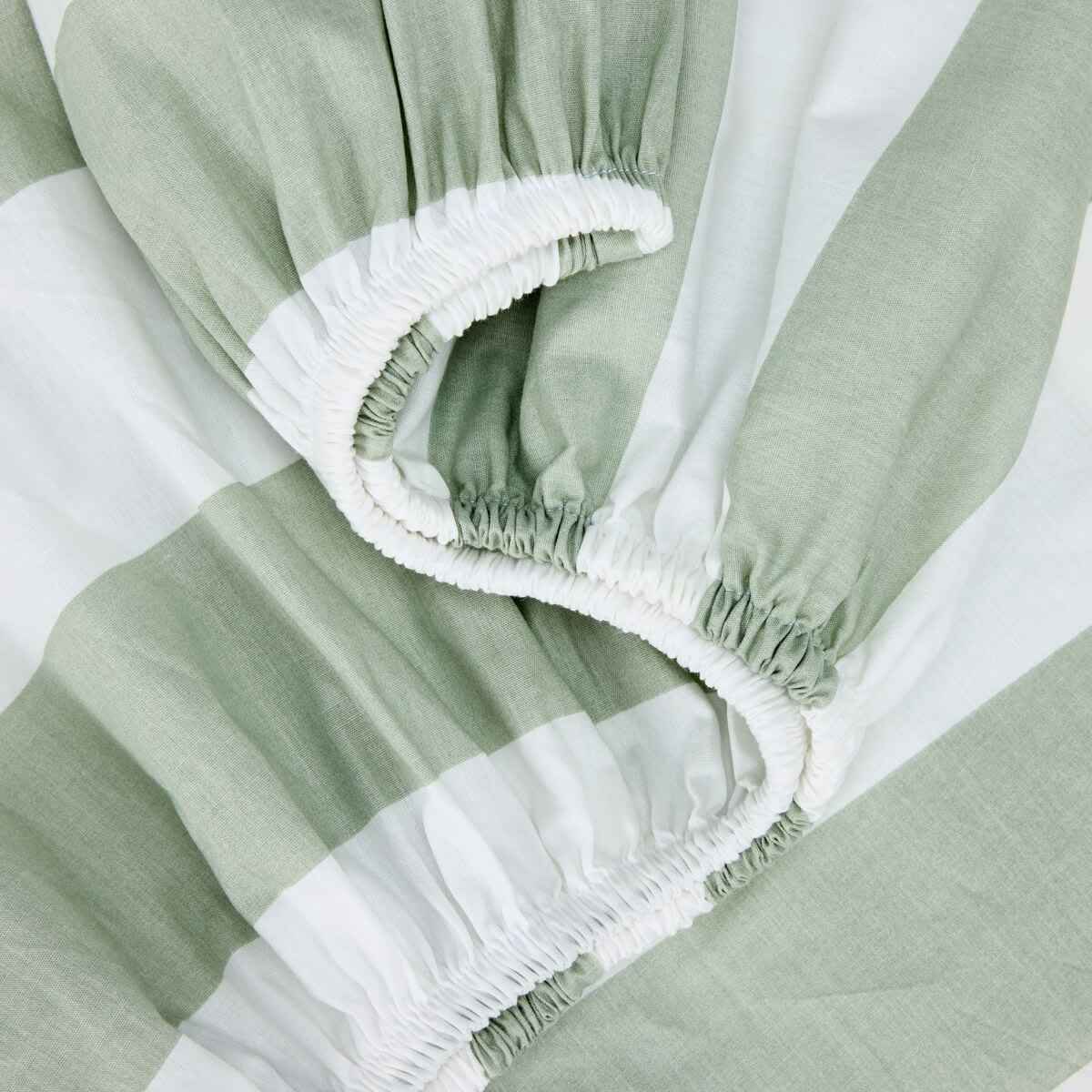 250 Thread Count Cotton Ruffle Sheet Set - Double Bed, Sage