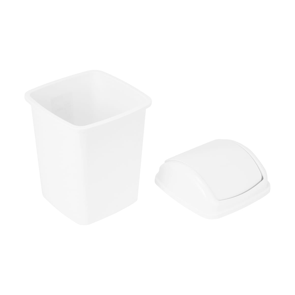 5L Swing Top Bin - White
