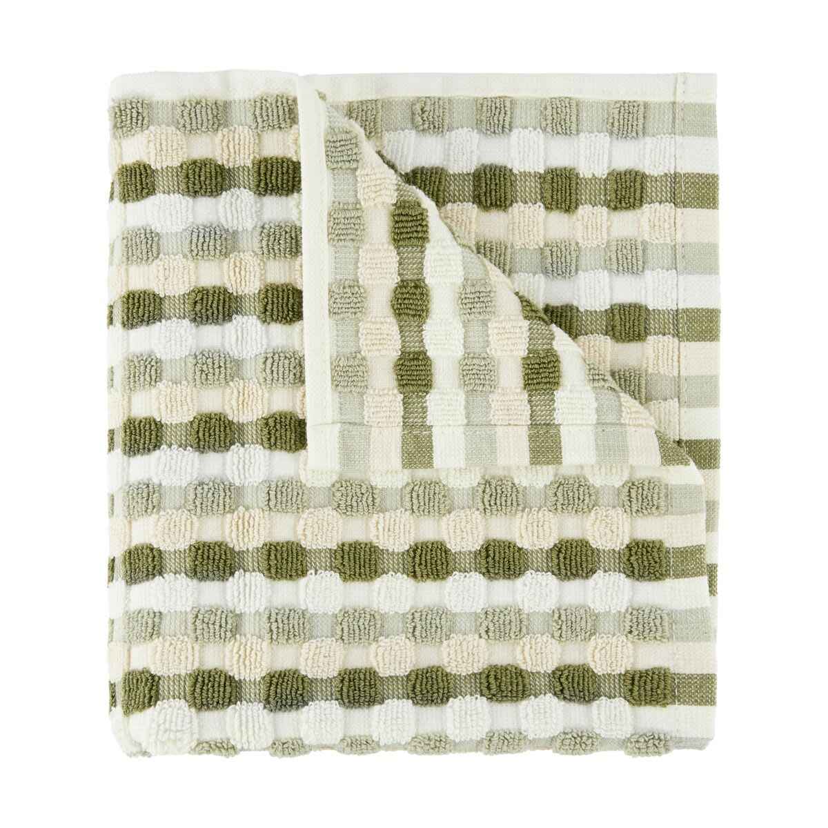 Green Popcorn Cotton Hand Towel