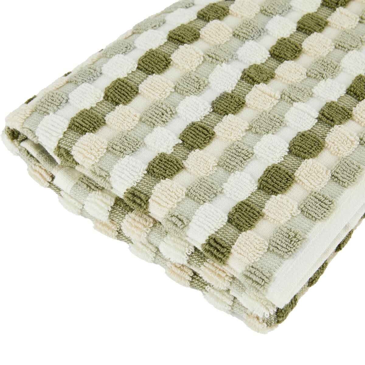 Green Popcorn Cotton Hand Towel