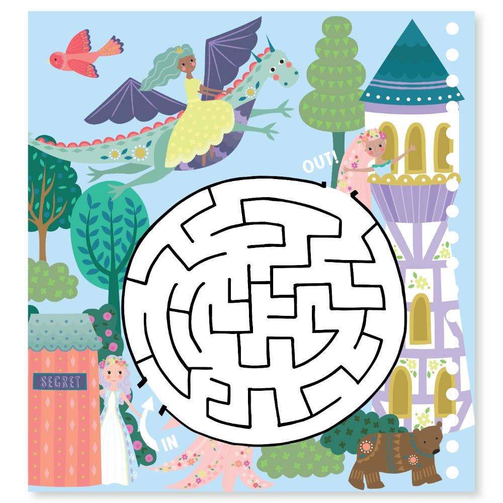 Floss & Rock Water Multiplay Fairy Tale Reusable Activity Book 16 Activities with Water Pen Art and Craft for Kids Fairy Unicorn and Castle Theme 3yrs+
