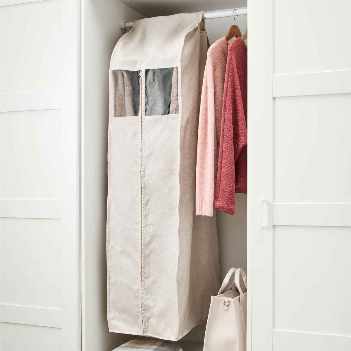 Linen Look Garment Bag with Window