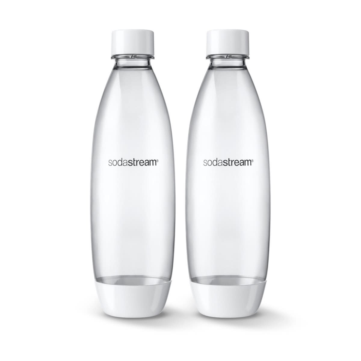 2 Pack 1L SodaStream White Fuse Bottles