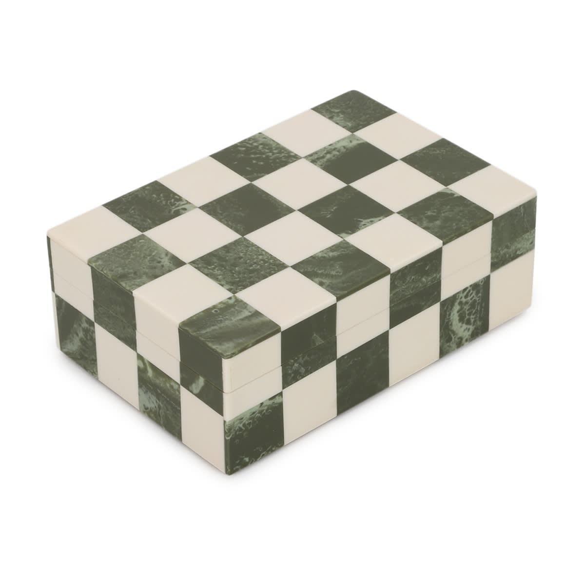 Green Check Decor Box