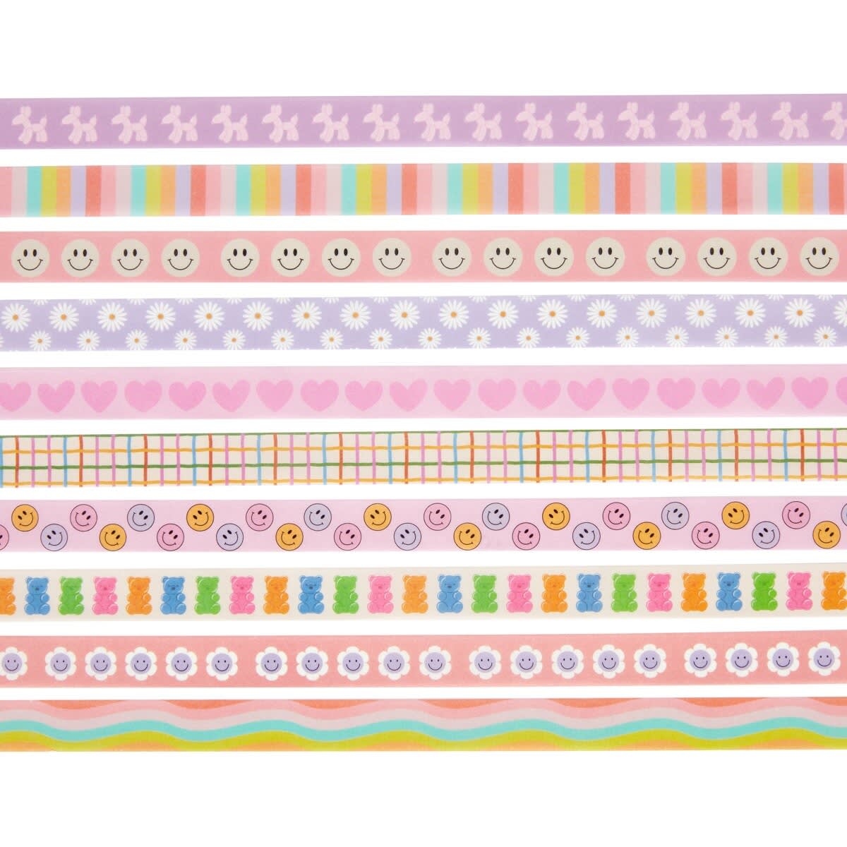 10 Pack Washi Tapes - Retro